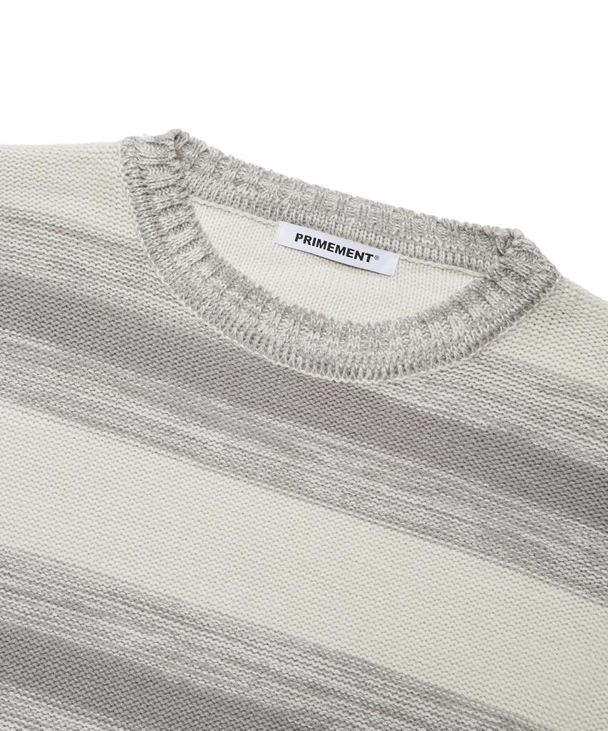 PRIMEMENT Stripe Mix Knit Ivory