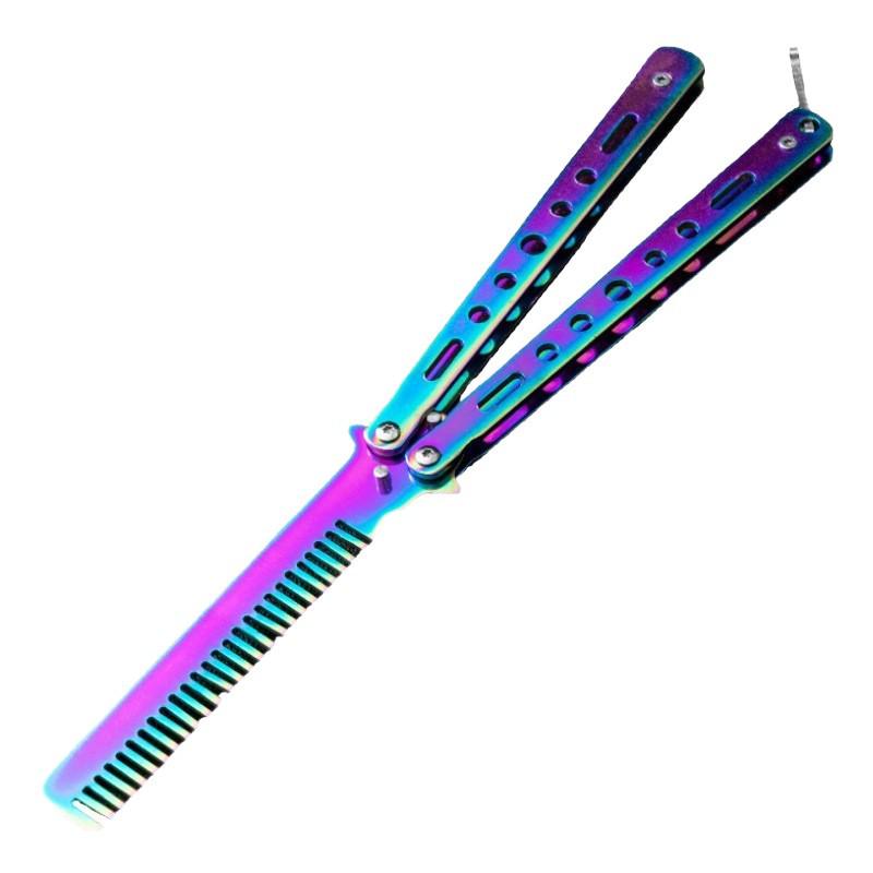 Unsharpened Butterfly Comb | Practice Folding Knife | CS:GO Style Flipping Trainer