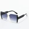 New Fashion Women Brand Designer Luxury Sun Glasses Sexy Square Frame Rimless Glasses Sunglasses Female Vintage Uv400 Eyewear