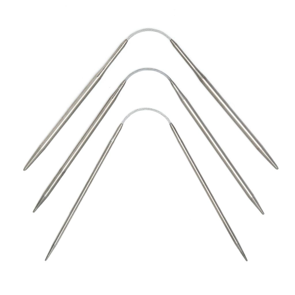 3 шт. Спицы из нержавеющей стали для плетения и вязания с проволокой 2 мм/2,5 мм/3,5 мм/4 мм/4,5 мм//5 мм для начинающего вязальщика