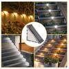 1/2/4PCS Solar Deck Lights Outdoor Step Fence Lights Waterproof Solar Lamp for Railing Stairs Pathway Garden Light Decoration