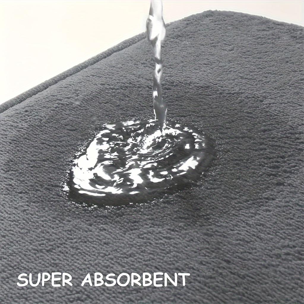 Thickened Solid Color Bathroom Mat Absorbent Toilet Floor Mat Entrance Home Non-slip Foot Mat Kitchen Door Mat