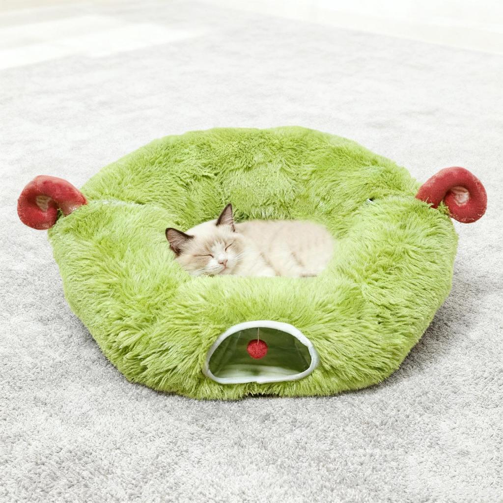 Cat Tunnel Bed Soft Washable With Ball Warm Cat Donut Bed Play Tunnel For Kitten Puppy Small Dog Bunny Pet Ferret Chinchilla