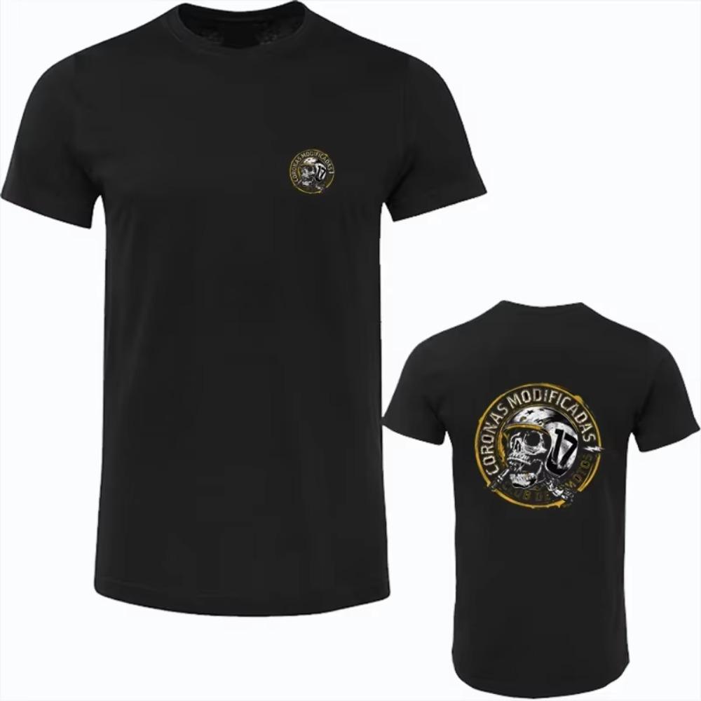 Vintage Road Devils Car T Shirt Men Summer New Arrival O-neck Industrial Style DIY Black T-shirts Leisure