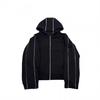 Y2K Vintage Graphic Hoodie Women Loose Fit Streetwear Oversized Pullover Sweatshirt Black Gray