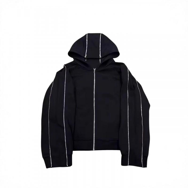 Y2K Vintage Graphic Hoodie Women Loose Fit Streetwear Oversized Pullover Sweatshirt Black Gray