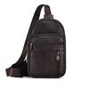 2024 Men's Genuine Leather Crossbody Chest Bag - Top Layer Cowhide for Outdoors & Business
