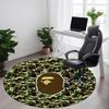 1 шт. Круглый коврик BAPE с логотипом для офиса, нескользящий, мягкий и прочный, для декора интерьера, идеально подходит для офиса, красивое украшение