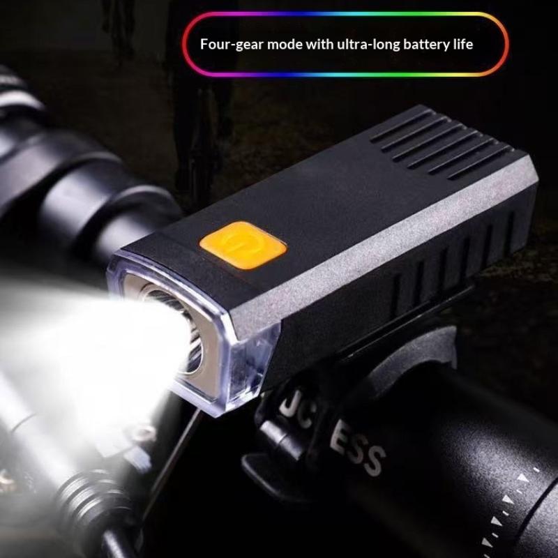 USB-перезаряжаемая фара для велосипеда Аксессуары для велоспорта Ночная езда Велосипедный фонарь Фонарик Для всех типов велосипедов Дорожный Горный велосипед