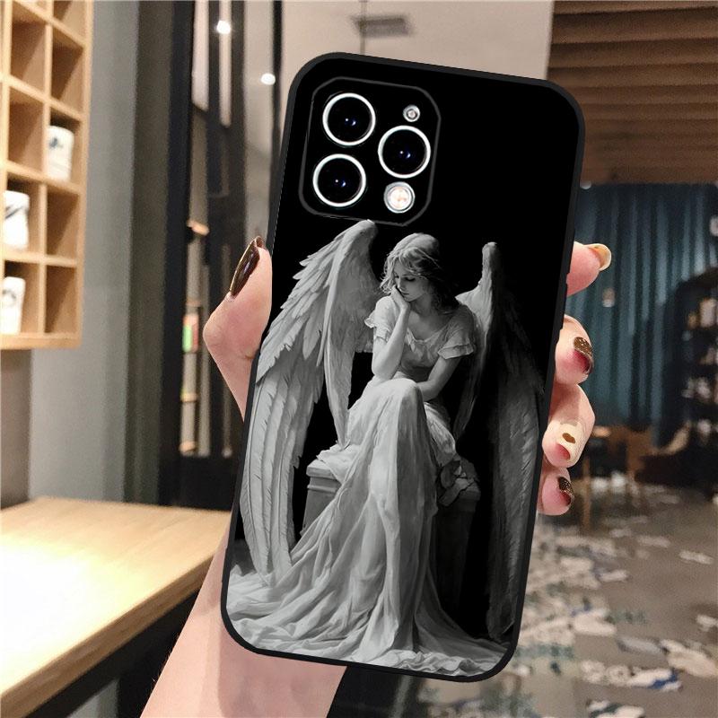 Чехол для телефона для iphone 17 Pro Max 17 Pro Air 16 15 14 13 Pro Max 15 16 Pro 15Plus Черный Ангел Смерть демон