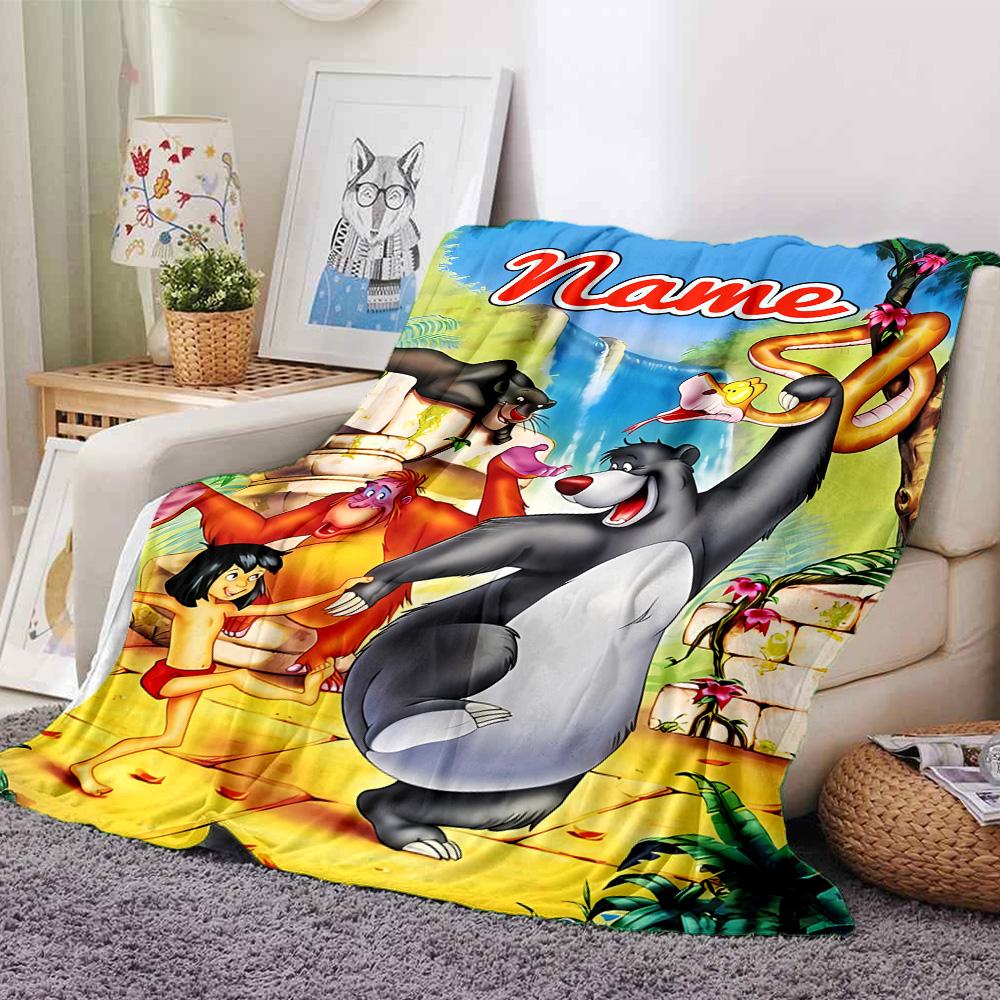 Customiz Name Personality The Jungle Book Blanket Soft &Warm Sofa Office Bed Travel Lunch Break Blanket, Gift Suitable All Seasons
