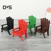 Miniature Beach Chair 1:12/1:16 Scale Decorative Models Wood Mini Size Chair Figure Dollhouse Interior Design Accessories