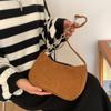 Shopping Fashion Women Retro Corduroy Underarm Bag Shoulder Bags Zipper Female