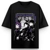 Футболка из чистого хлопка с принтом "Квартет Jujutsu Kaisen", унисекс, свободный стиль Харадзюку, летняя аниме-мерч футболка
