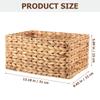 Плетеная корзина для хранения игрушек для закусок, органайзер для мелочей, контейнер для белья из натуральной соломы
