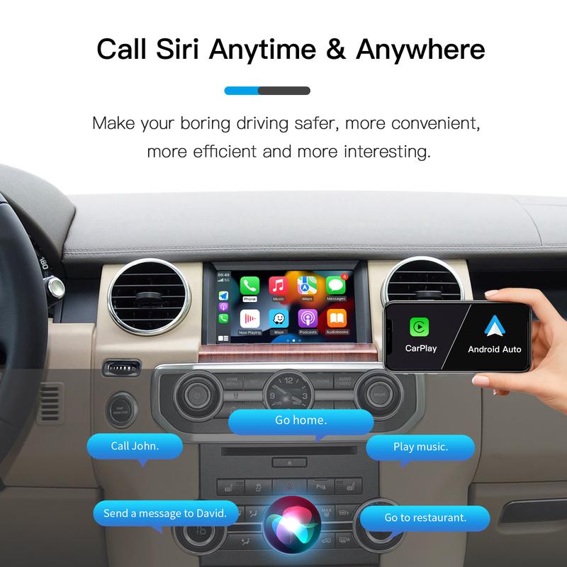 CARABC Wireless Carplay Android Auto For Land Rover Jaguar Discovery 4 Evoque Freelander 2 XE XF XJL Mirroring Decorder Box