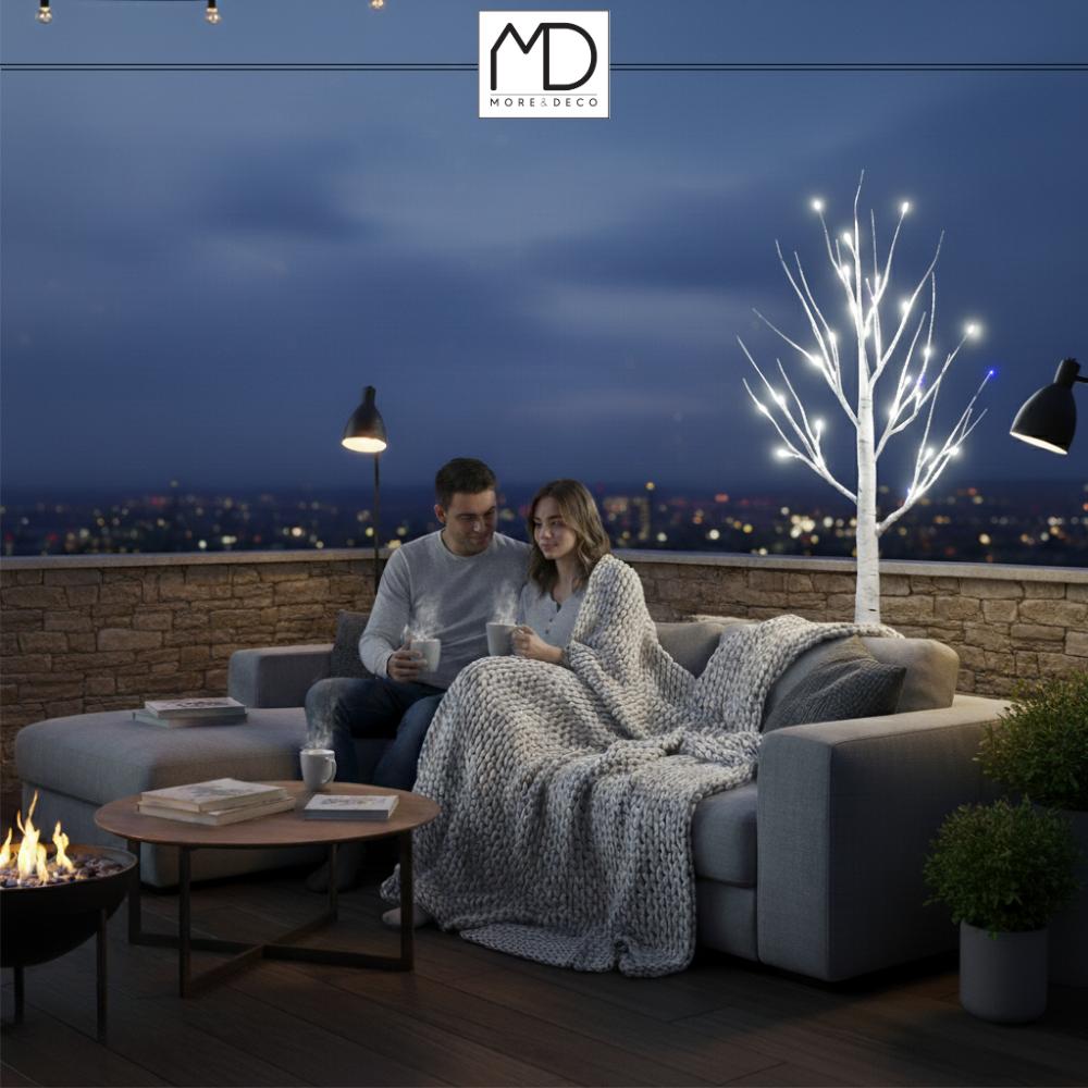 150cm Birch LED Christmas Tree with 72 Cool Blue LEDs Birch LED Christmas tree 150 cm 72 diodes cold Zimna