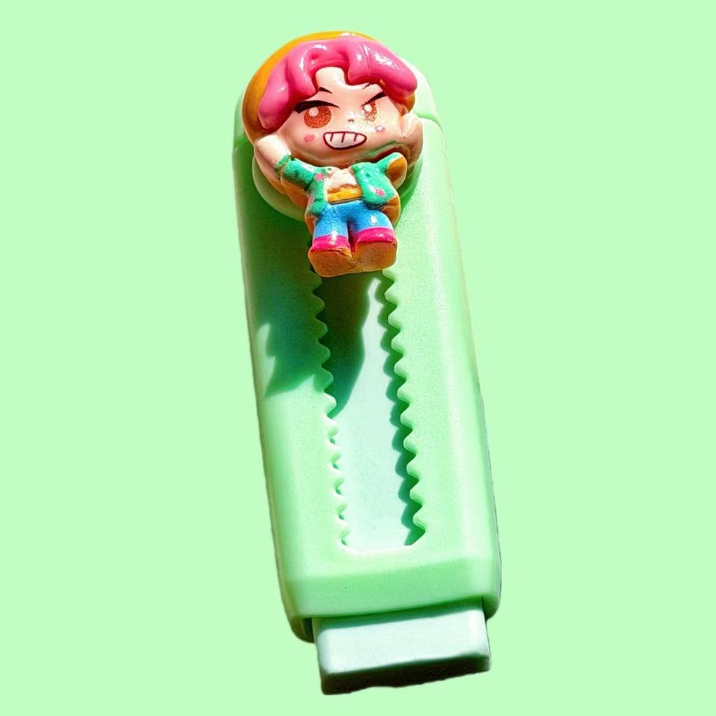 6CPS New Hunting Witch Group Push-Pull Eraser Cartoon Witch Pencil Eraser No Shavings Student Learning Stationery Gift
