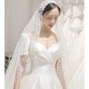 Korean Style Wedding Photo Headwear Beautiful Pearl Travel Photography Photo Modeling Long Trailing Veil