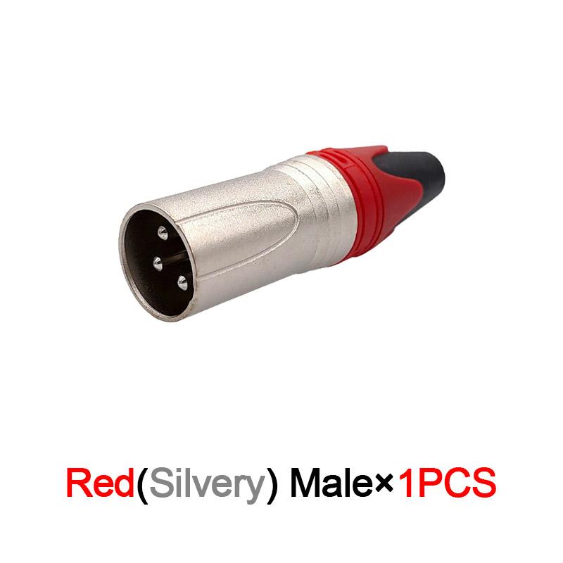 XLR Connector Audio Plug Microphone Plug 3Pin Speaker Connector Male & Female Colour Mic Connector