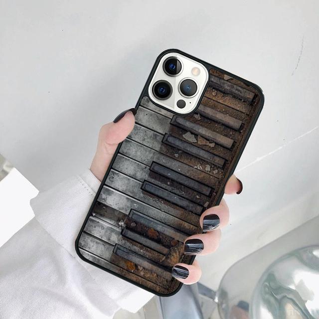 Music Piano Key Phone Case Cover For iPhone 17 Air 15 16 14 11 12 13 Pro MAX Plus