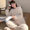 Новые жаккардовые мягкие хлопковые флисовые пижамы для женщин, осень/зима, фланелевая утепленная домашняя одежда, комплект верхней одежды для пар