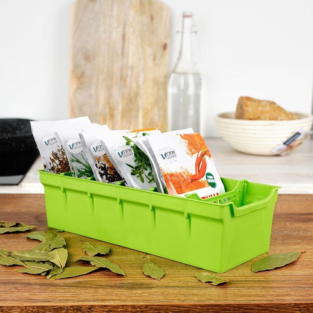 Kitchen Organizer Container for Spices, Herbs, Bags for Drawers, Cabinets