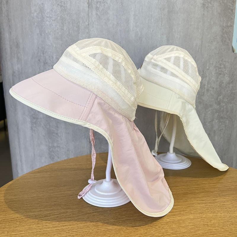 Детская панама-рыбацкая шляпа, быстросохнущая детская сетчатая панама, панама-рыбацкая шляпа для малышей с защитой от солнца, шляпа с шейным клапаном, детский аксессуар