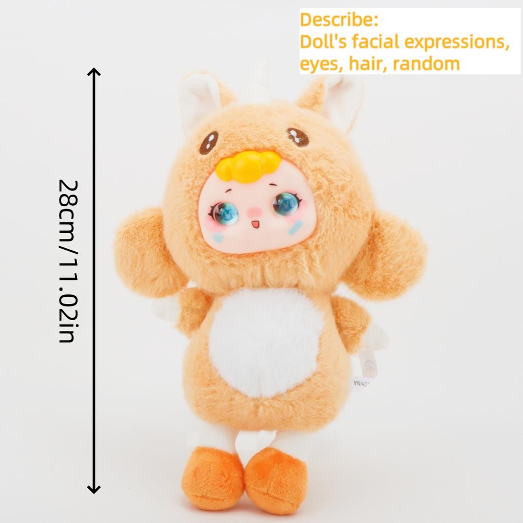 28Cm Cute Soft Unicorn Plush Toy Vinyl Stuffed Animal Unicorn Magical Creature Gift For Animal Enthusiasts Kids Hang Bag