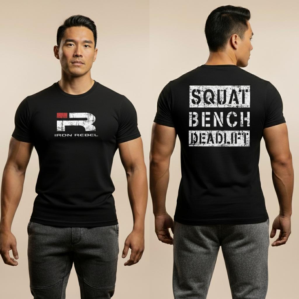 Squat Bench Deadlift Gym Classic Strength Fitness Brand Tshirt Cotton Graphic Tee Unisex Unisex Summer Streetwear