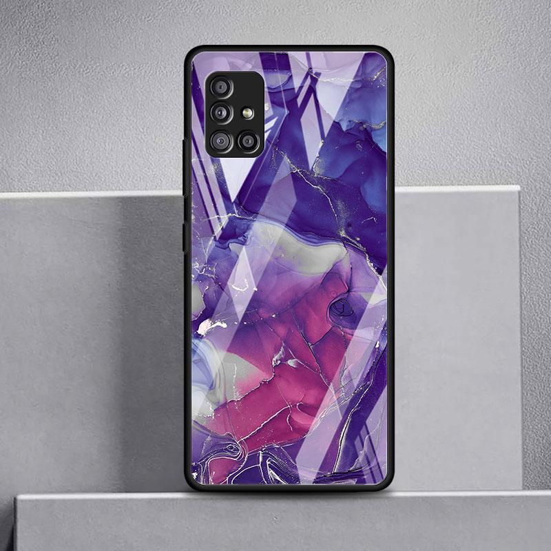 Marble Pattern 6 Glass Case For Samsung Galaxy A52 A71 A50 A51 A70 A21s A31 A72 A10 A12 A30 A22 5G Phone Cover
