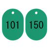 Nishikei Numbered 50 Tags, Pieces, Large, 101-150, Green, BN-L101G