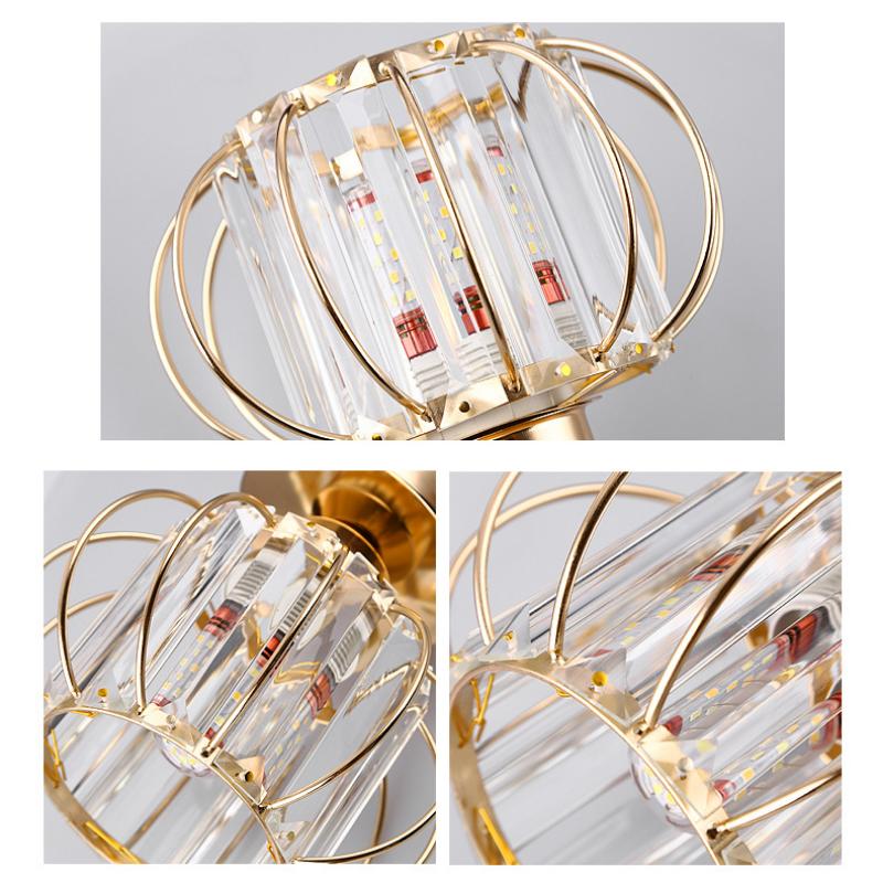 Crystal Corridor Lamp Simple Modern Bedroom Bedside Lamp Corridor Small Chandelier