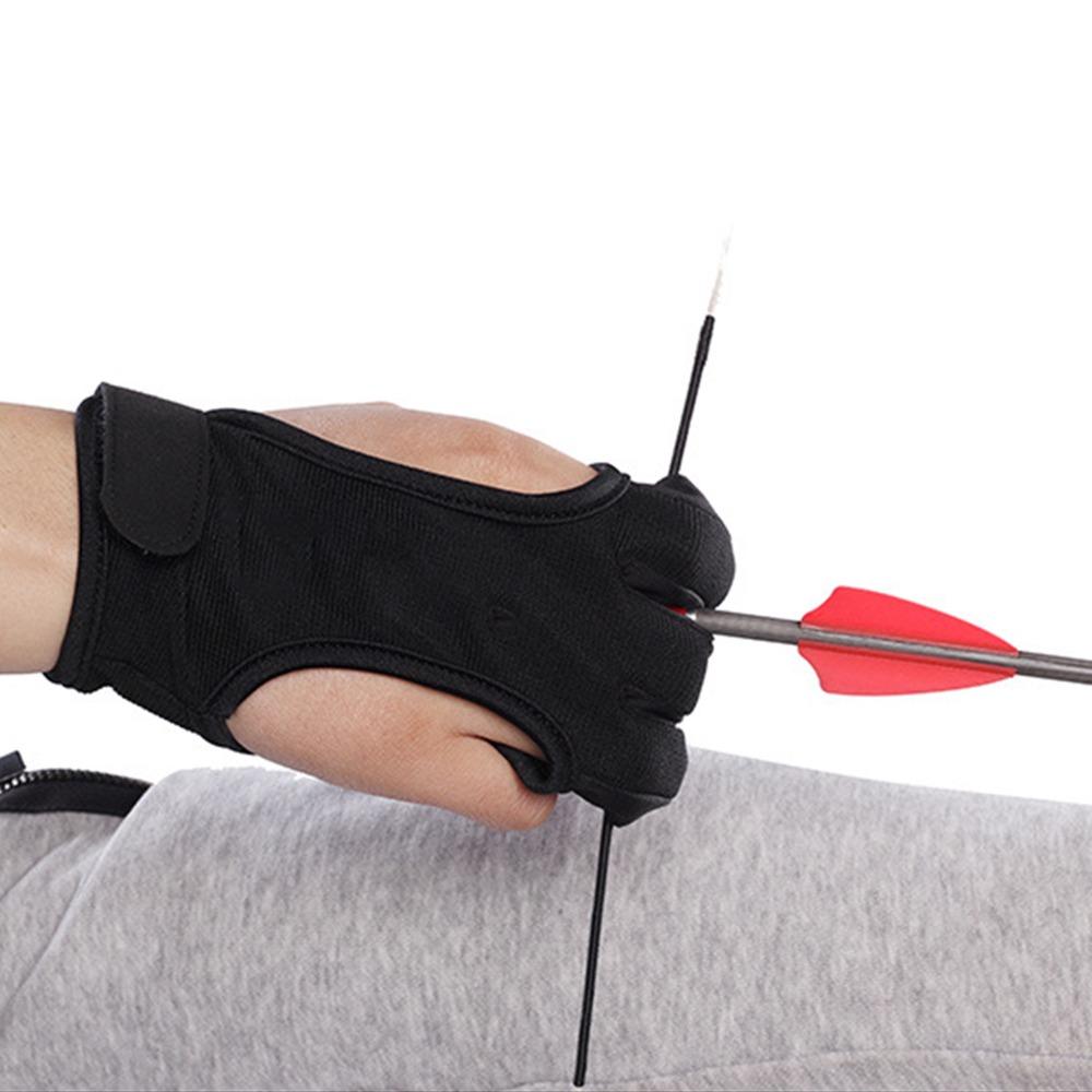 Изогнутый лук, защитные перчатки с 3 пальцами, защита пальцев для стрельбы из лука, защита рук для стрельбы