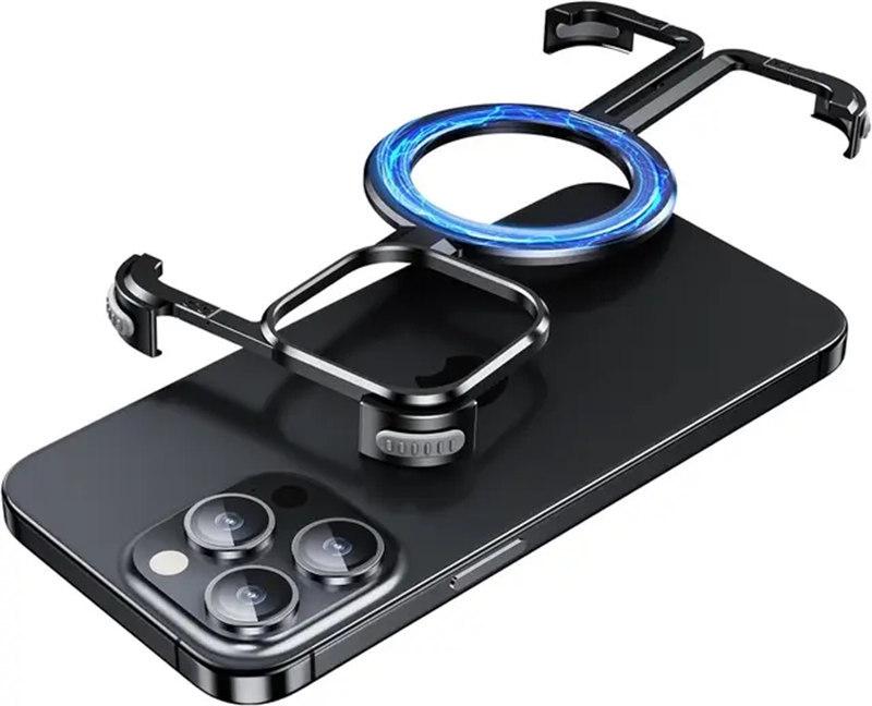 Natural Titanium Frameless Phone Case For iPhone 12 13 14 15 Pro Max Protective Shock Absorption Aerospace Grade Aluminum Holder Cover