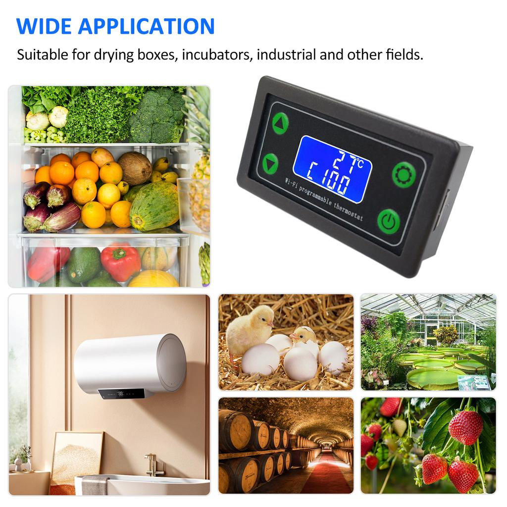 ZFX-WT01 WIFI Remote High Temperature Digital Thermostat K-type Thermocouple High Temperature