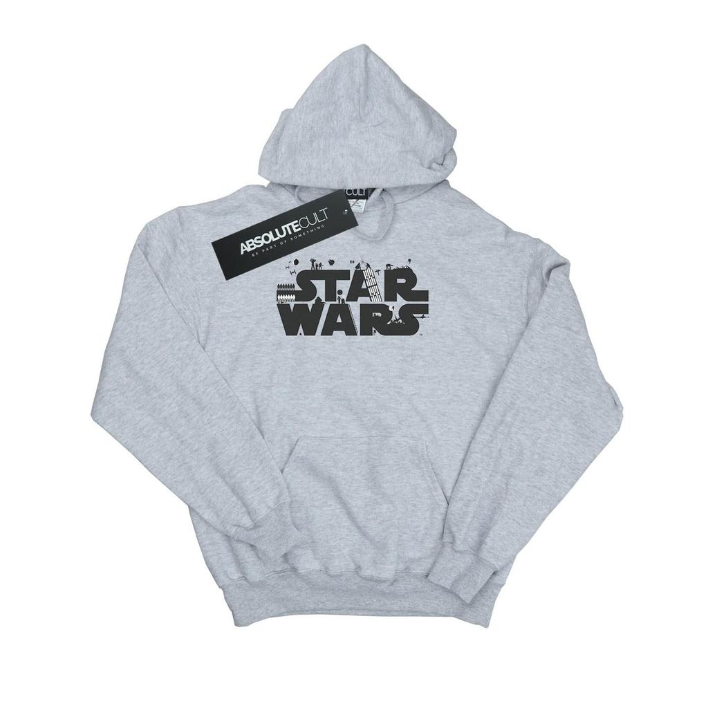 STAR WARS Mens Minimalist Logo Hoodie