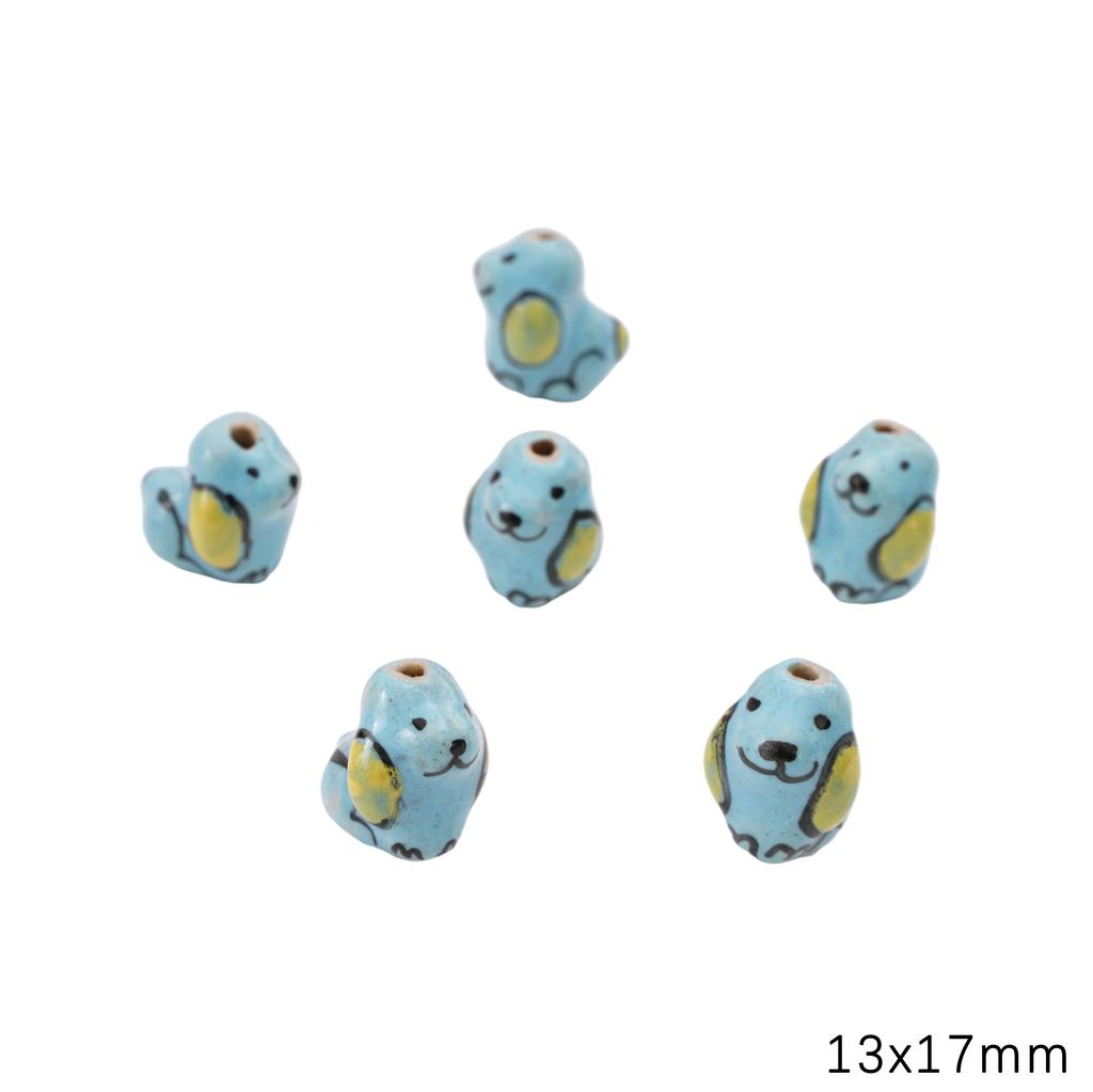 Керамические расписные бусины Собака Лиса Интервальные Рассыпные бусины для DIY Браслетов Ожерелий Изготовления Ювелирных Изделий