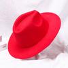 Vintage Winter Autumn Woolen Wide Brim Stage Performance Cowboy Hat Jazz Cap Fedora Hat Panama