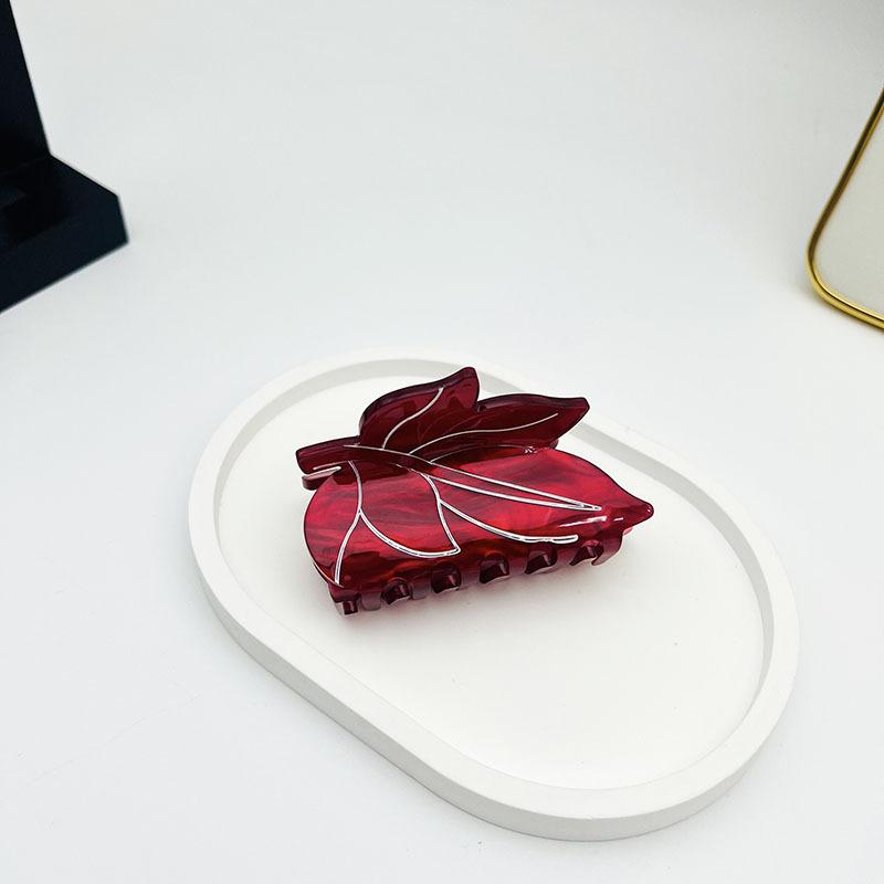 1 шт. Новый кленовый лист коготь, Интернет-знаменитость, Деревенский стиль, Милый, Сладкий, Элегантный, Универсальный, Заколка-клипса для волос 'Акула'