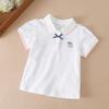 Girls Polo Shirts Summer Short Sleeved Baby Girls Tee Top Shirt Cotton Clothing 2T-6T Kids Embroidered Shirts