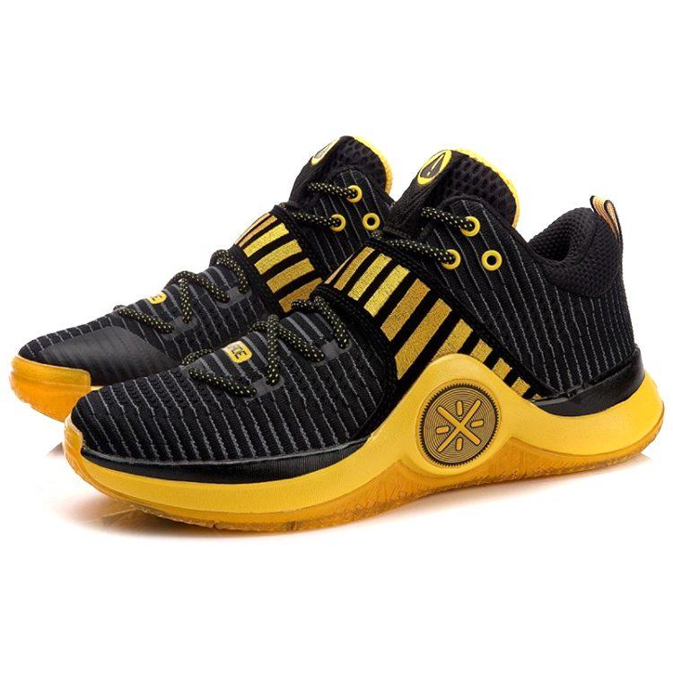 Баскетбольные кроссовки Li Ning WOW 6 Мужские Низкие Черно-Желтые ABAM089-85