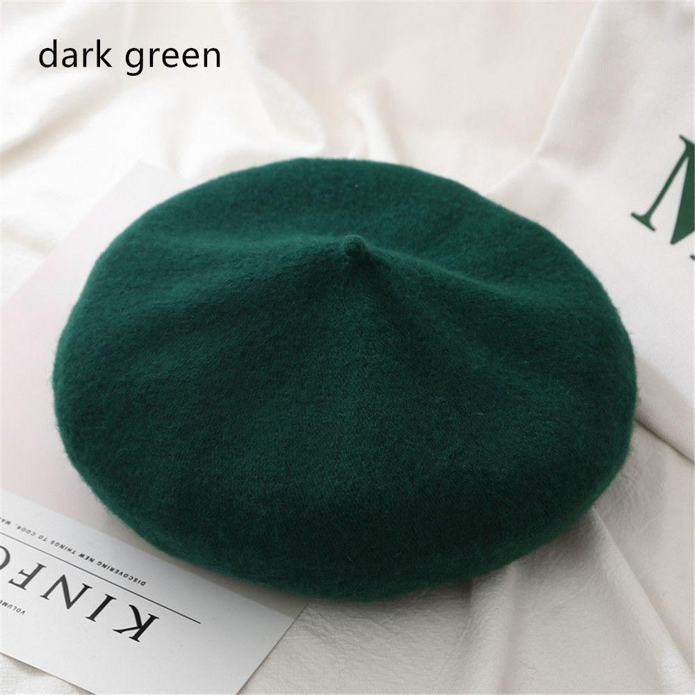 Women Wool Beret Hats Winter French Hat Girls Solid Color Fashion Autumn Winter Beret Hat For Women Flat Cap Hat Felt Berets