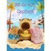 Capybara Plush Toy Summer Design 30cm Blue Stuffed Animal for Kids 3+