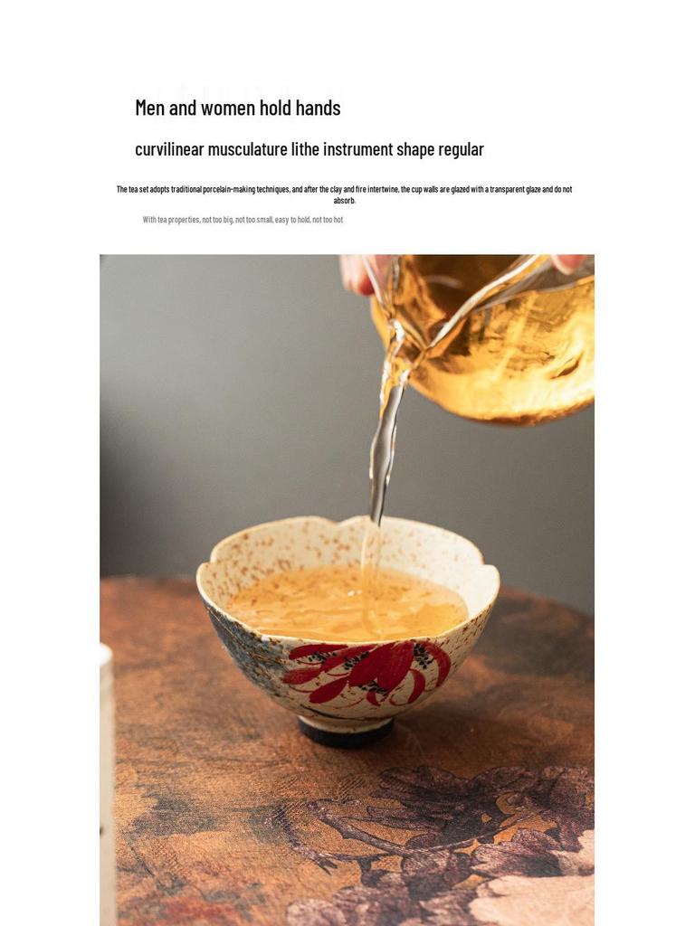 Расписанная вручную золоченая керамическая пиала с кои и лотосом