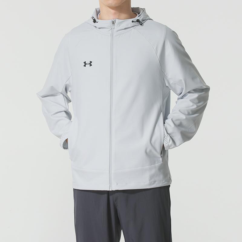 Under Armour Ветрозащитная Водоотталкивающая Свободная Куртка-Худи для Бега и Велоспорта на Открытом Воздухе Унисекс Куртка 25600401-014