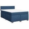 Maison Exclusive - Sommier à lattes de lit avec matelas Bleu 140x190 cm Tissu