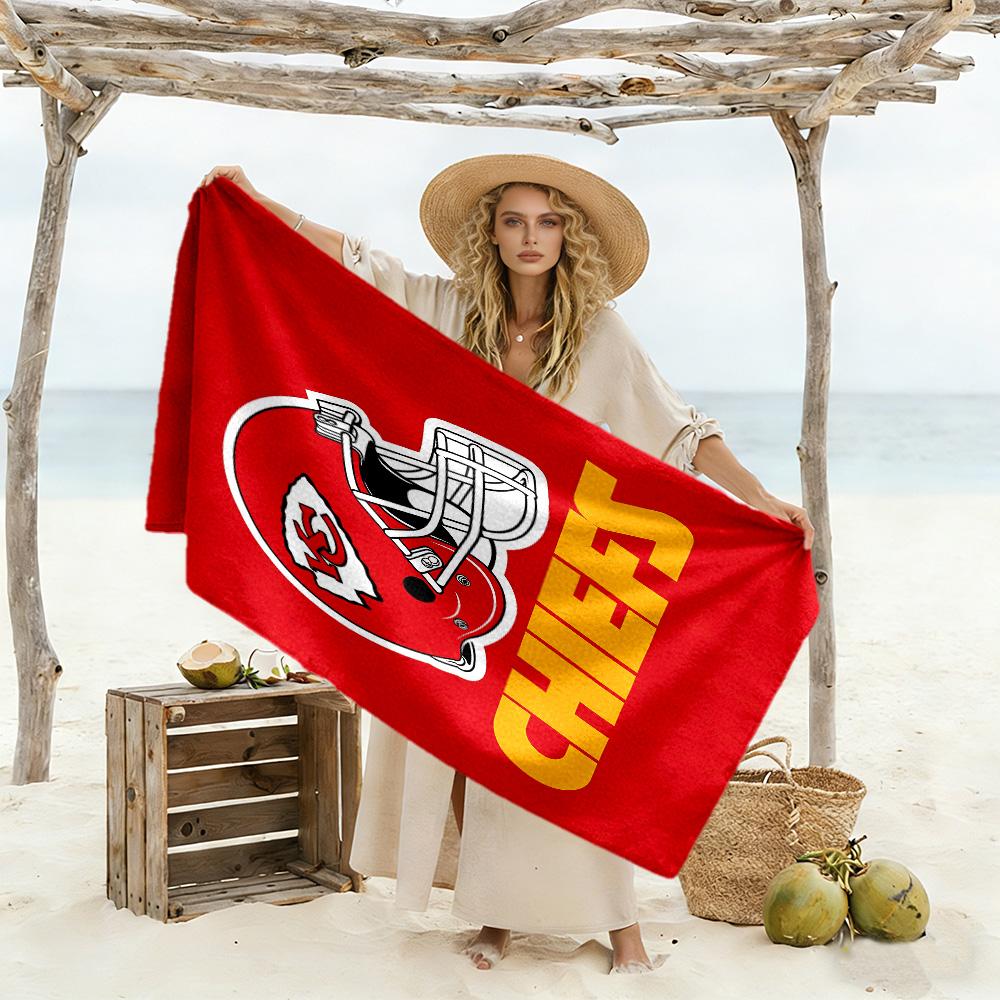 Kc Beach Towel High Absorbency & Quick-Dry Comfortable Lightweight Suitable for Swimming, Gym, Camping, Yoga Vacation