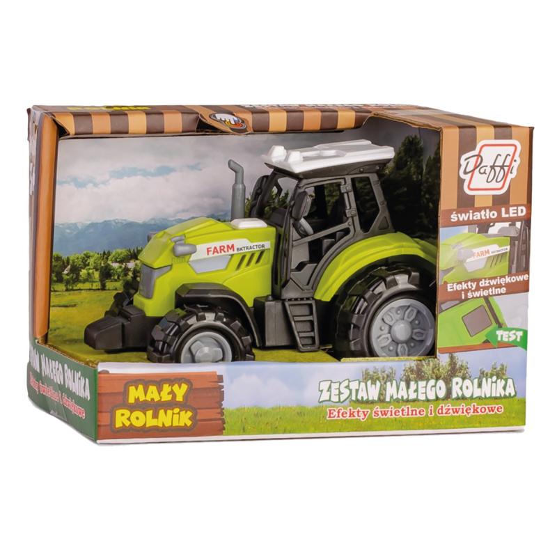 Traktor Zabawkowy 550-1P Efekty Świetlne I Dźwiękowe 1:43 Mały Rolnik