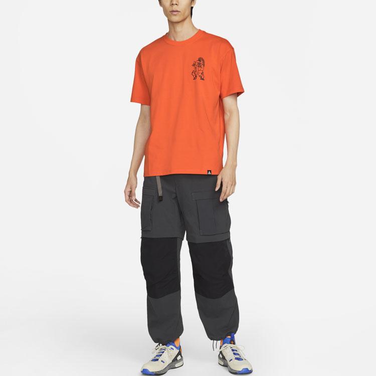 Nike ACG Футболки Мужские Оранжевый Раш Круглый вырез Умеренный Другое DJ5808-817
